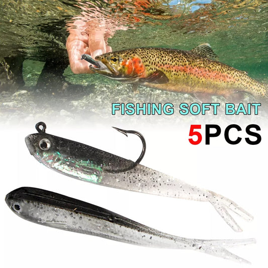 Fishing Lure Soft Bait Split Tail Swimbait Fork Tail Minnow Soft Lure Artificial Bait Saltwater Freshwater Fishing Tackles